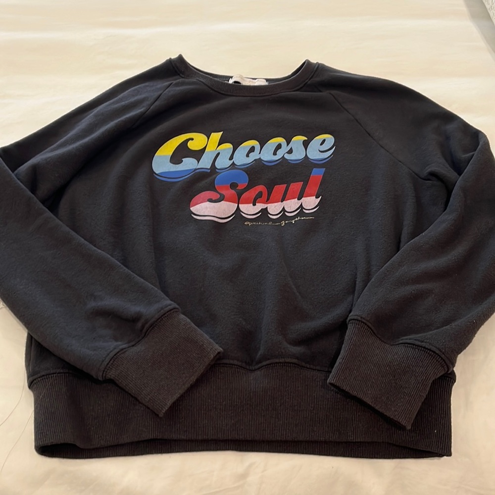 Spiritual gangster soul cycle crewneck sweatshirt black size small